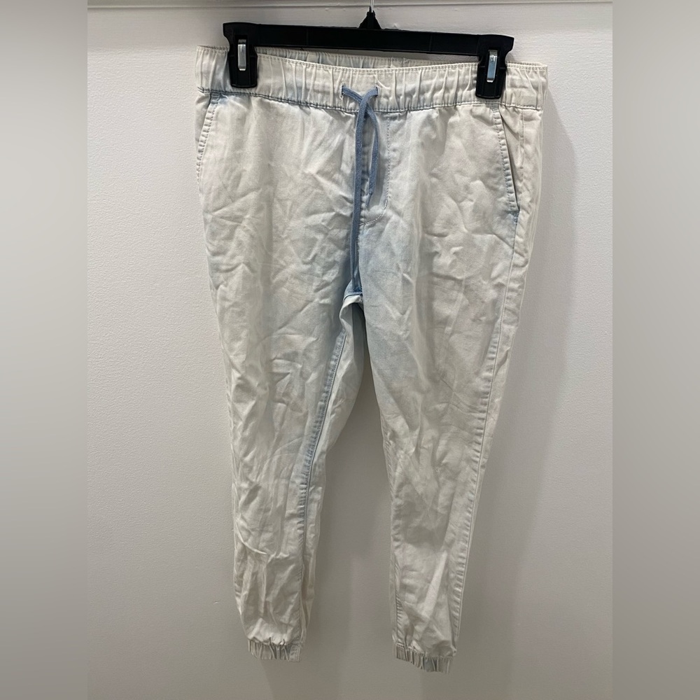 Acid-washed Jean joggers